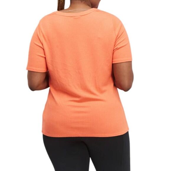 AVA & VIV CORAL/ORANGE CUT OUT TOP SZ.4X NWT. - Picture 3 of 8